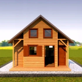 Sprzedam Drewniany domek całoroczny 5m x 7m, grubość desek 20mm